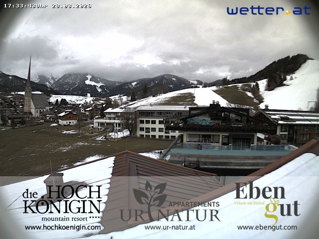 Archiv Foto Webcam Maria Alm: Ausblick Hotel Hochkönigin