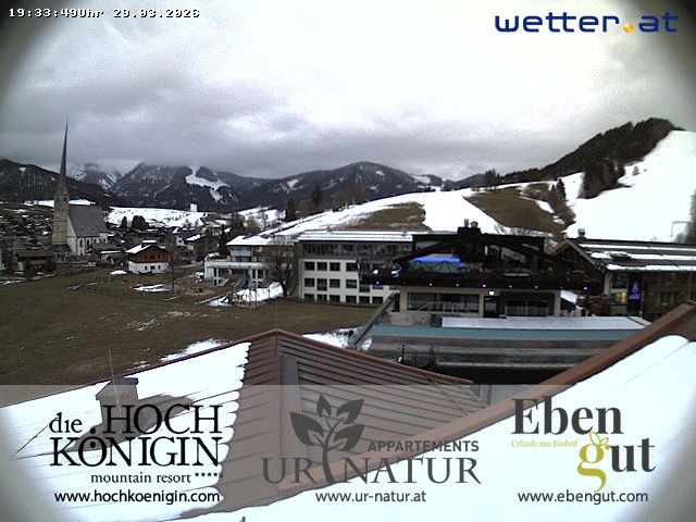 Archiv Foto Webcam Maria Alm: Ausblick Hotel Hochkönigin