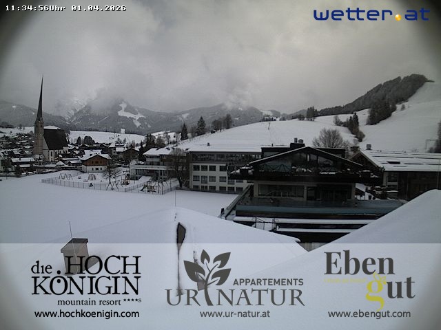 Archived image Webcam Maria Alm - View Hotel Hochkönigin