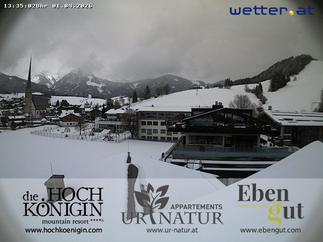 Archived image Webcam Maria Alm - View Hotel Hochkönigin