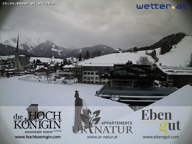 Archived image Webcam Maria Alm - View Hotel Hochkönigin