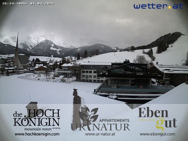 Archived image Webcam Maria Alm - View Hotel Hochkönigin