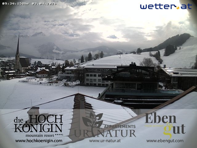 Archived image Webcam Maria Alm - View Hotel Hochkönigin