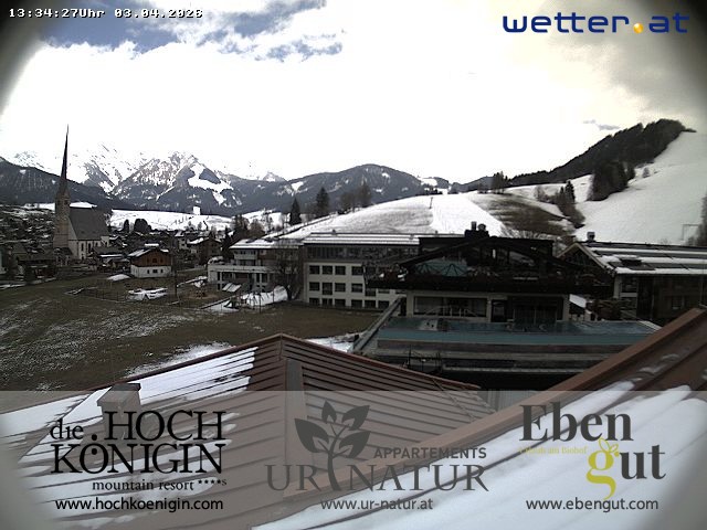 Archived image Webcam Maria Alm - View Hotel Hochkönigin
