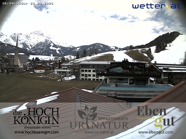 Archiv Foto Webcam Maria Alm: Ausblick Hotel Hochkönigin