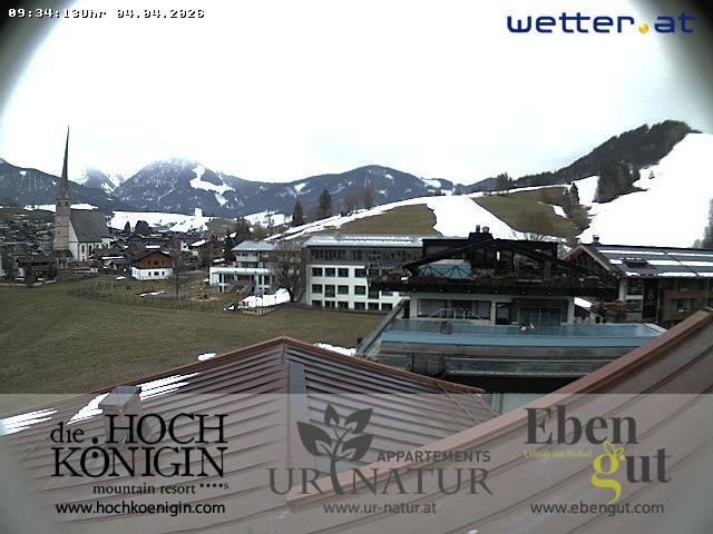 Archiv Foto Webcam Maria Alm: Ausblick Hotel Hochkönigin