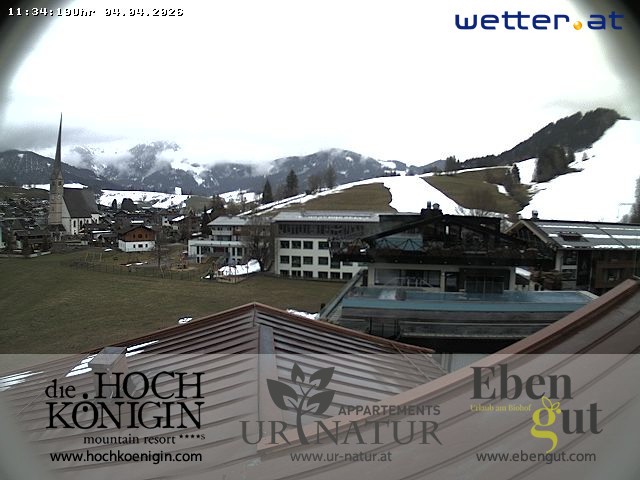 Archiv Foto Webcam Maria Alm: Ausblick Hotel Hochkönigin