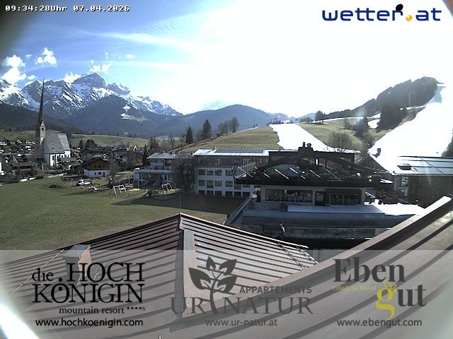 Archiv Foto Webcam Maria Alm: Ausblick Hotel Hochkönigin