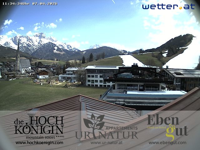 Archiv Foto Webcam Maria Alm: Ausblick Hotel Hochkönigin