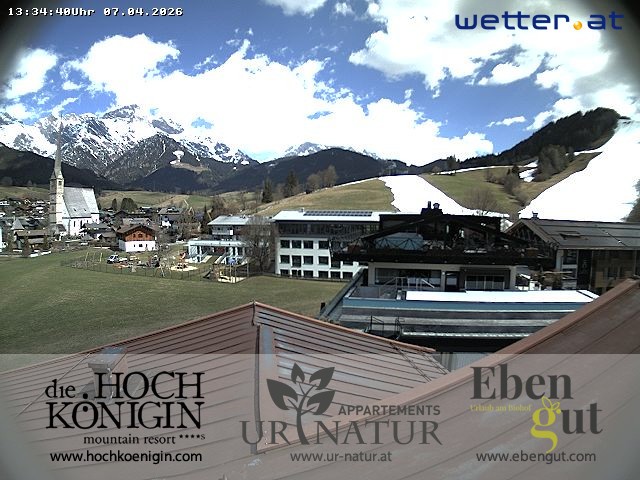 Archiv Foto Webcam Maria Alm: Ausblick Hotel Hochkönigin