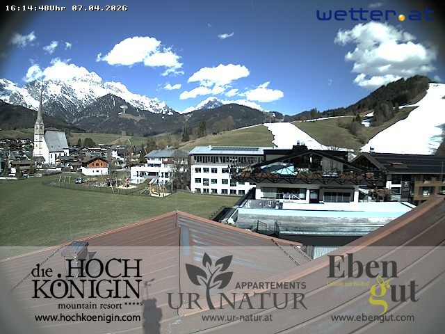 Archiv Foto Webcam Maria Alm: Ausblick Hotel Hochkönigin