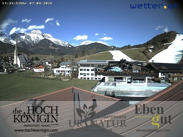 Archiv Foto Webcam Maria Alm: Ausblick Hotel Hochkönigin