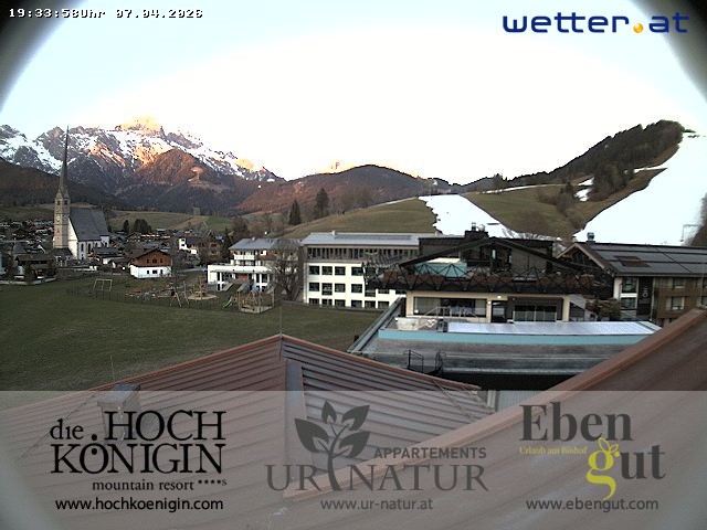 Archiv Foto Webcam Maria Alm: Ausblick Hotel Hochkönigin