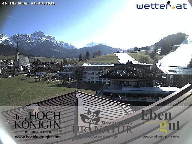Archiv Foto Webcam Maria Alm: Ausblick Hotel Hochkönigin