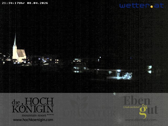 Archiv Foto Webcam Maria Alm: Ausblick Hotel Hochkönigin