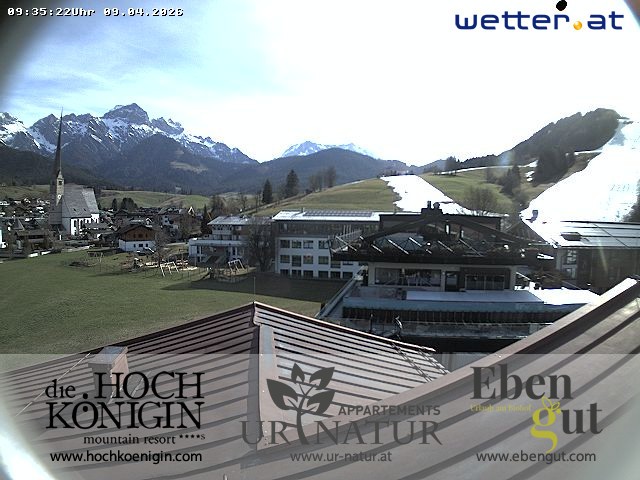 Archiv Foto Webcam Maria Alm: Ausblick Hotel Hochkönigin