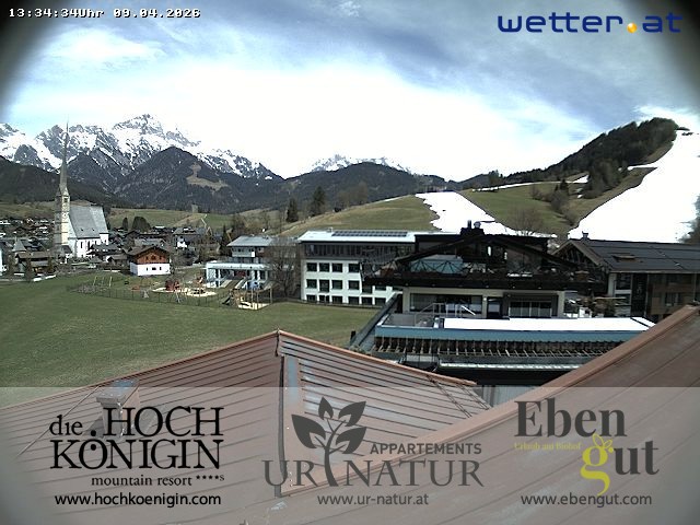 Archiv Foto Webcam Maria Alm: Ausblick Hotel Hochkönigin