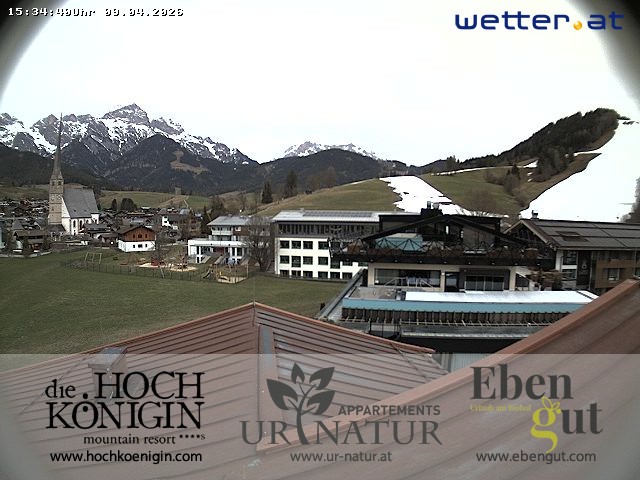 Archiv Foto Webcam Maria Alm: Ausblick Hotel Hochkönigin