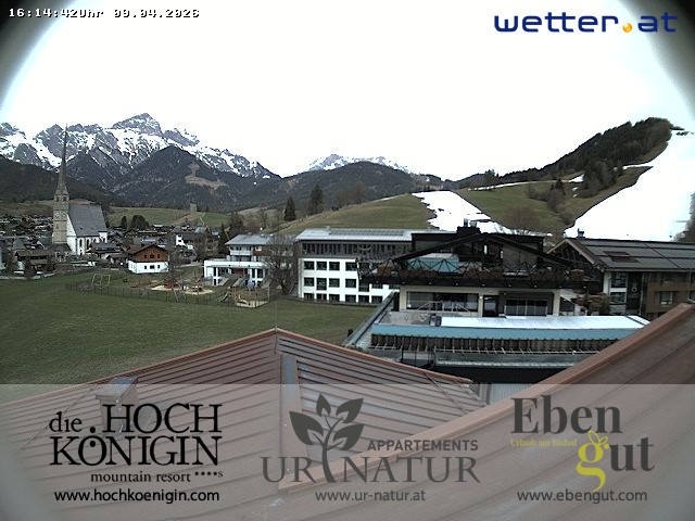 Archiv Foto Webcam Maria Alm: Ausblick Hotel Hochkönigin