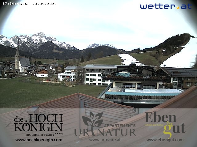 Archiv Foto Webcam Maria Alm: Ausblick Hotel Hochkönigin