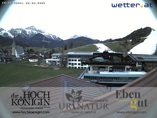 Archiv Foto Webcam Maria Alm: Ausblick Hotel Hochkönigin