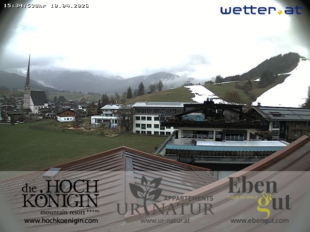 Archived image Webcam Maria Alm - View Hotel Hochkönigin