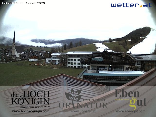 Archived image Webcam Maria Alm - View Hotel Hochkönigin