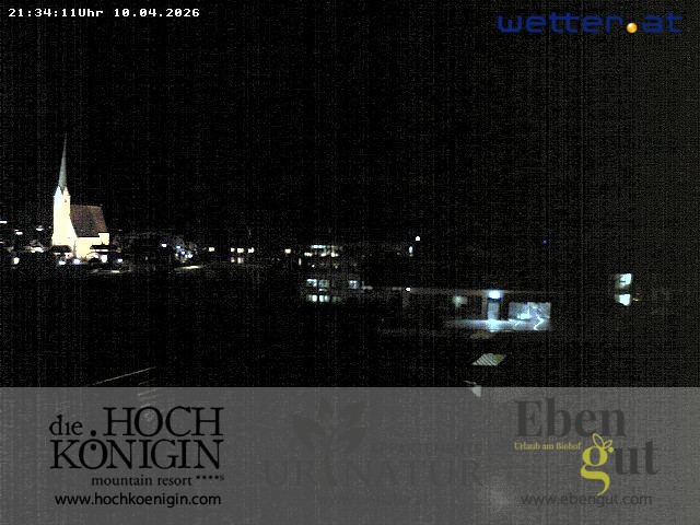 Archived image Webcam Maria Alm - View Hotel Hochkönigin