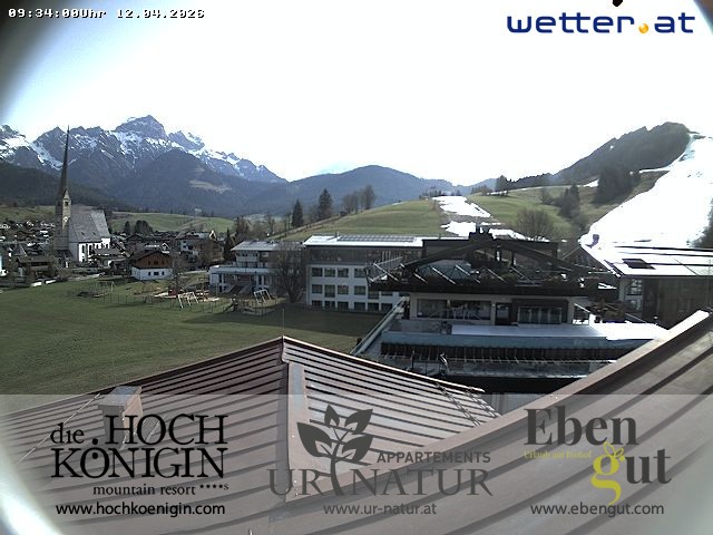 Archived image Webcam Maria Alm - View Hotel Hochkönigin