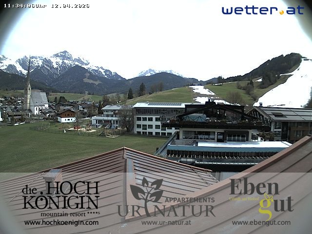 Archived image Webcam Maria Alm - View Hotel Hochkönigin
