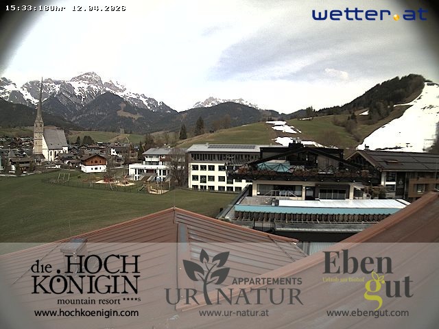 Archiv Foto Webcam Maria Alm: Ausblick Hotel Hochkönigin