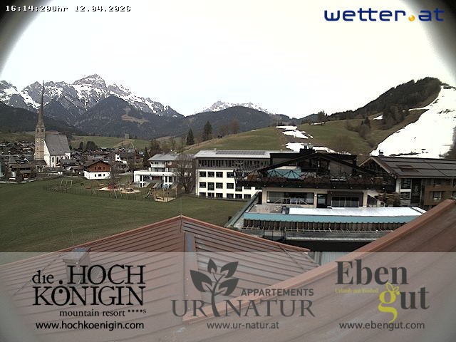Archiv Foto Webcam Maria Alm: Ausblick Hotel Hochkönigin