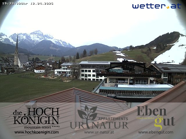 Archiv Foto Webcam Maria Alm: Ausblick Hotel Hochkönigin