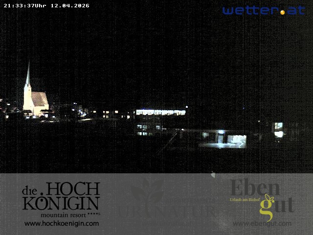 Archived image Webcam Maria Alm - View Hotel Hochkönigin