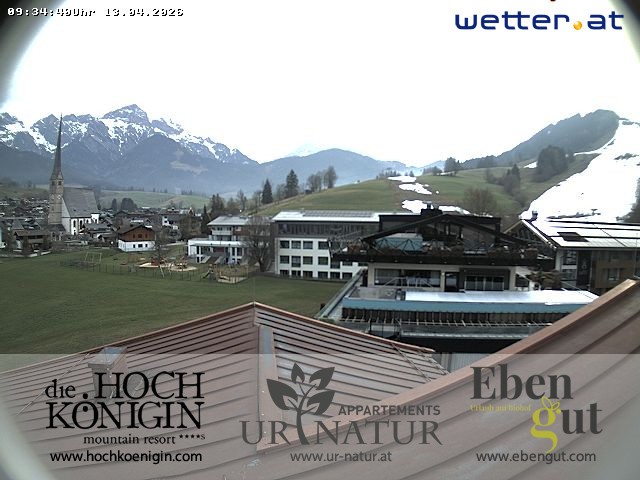 Archiv Foto Webcam Maria Alm: Ausblick Hotel Hochkönigin