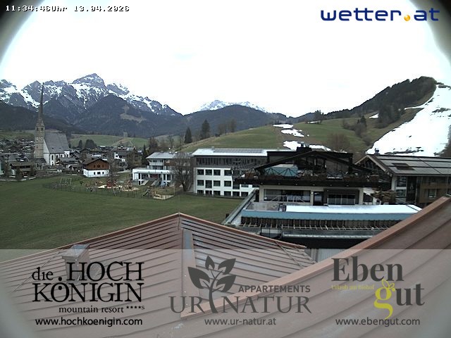 Archiv Foto Webcam Maria Alm: Ausblick Hotel Hochkönigin
