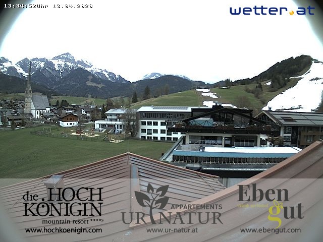 Archiv Foto Webcam Maria Alm: Ausblick Hotel Hochkönigin
