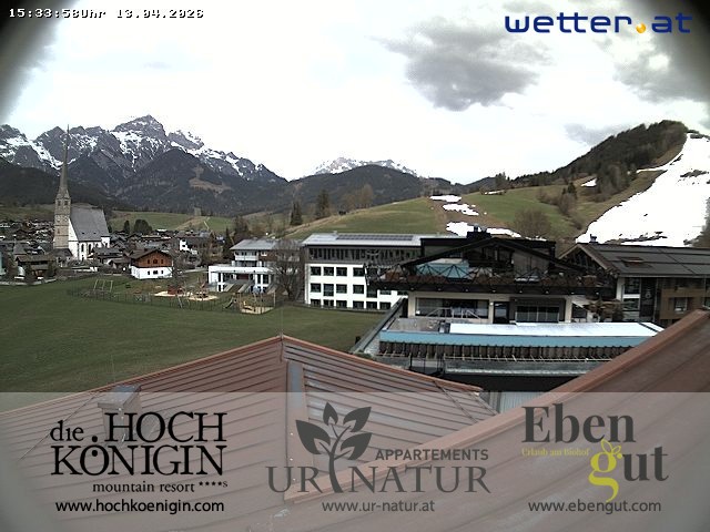 Archiv Foto Webcam Maria Alm: Ausblick Hotel Hochkönigin