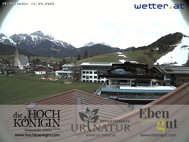 Archiv Foto Webcam Maria Alm: Ausblick Hotel Hochkönigin