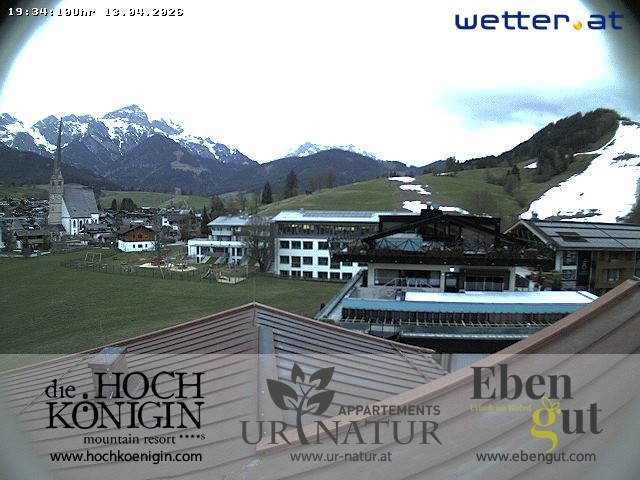 Archiv Foto Webcam Maria Alm: Ausblick Hotel Hochkönigin