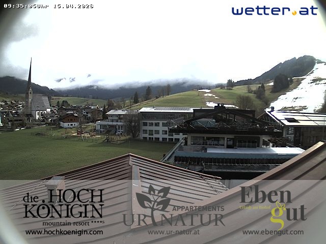 Archiv Foto Webcam Maria Alm: Ausblick Hotel Hochkönigin
