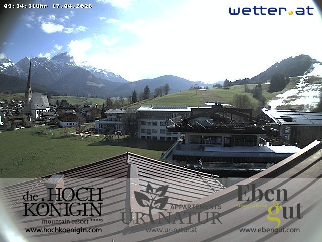 Archiv Foto Webcam Maria Alm: Ausblick Hotel Hochkönigin