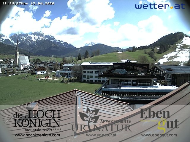 Archiv Foto Webcam Maria Alm: Ausblick Hotel Hochkönigin