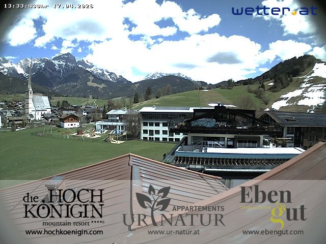 Archiv Foto Webcam Maria Alm: Ausblick Hotel Hochkönigin