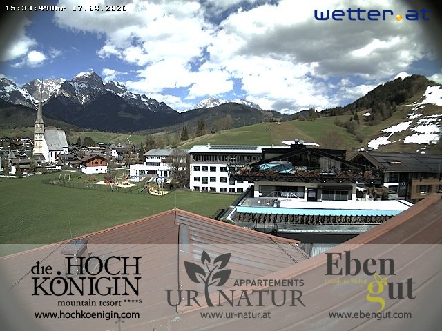 Archiv Foto Webcam Maria Alm: Ausblick Hotel Hochkönigin
