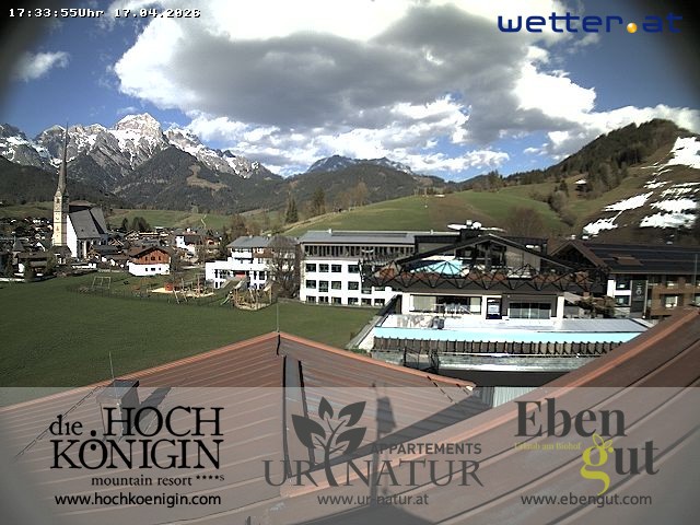 Archiv Foto Webcam Maria Alm: Ausblick Hotel Hochkönigin