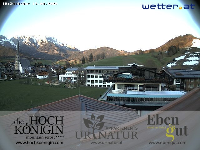 Archiv Foto Webcam Maria Alm: Ausblick Hotel Hochkönigin