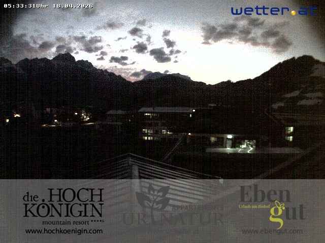 Archiv Foto Webcam Maria Alm: Ausblick Hotel Hochkönigin