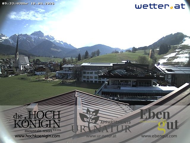 Archiv Foto Webcam Maria Alm: Ausblick Hotel Hochkönigin
