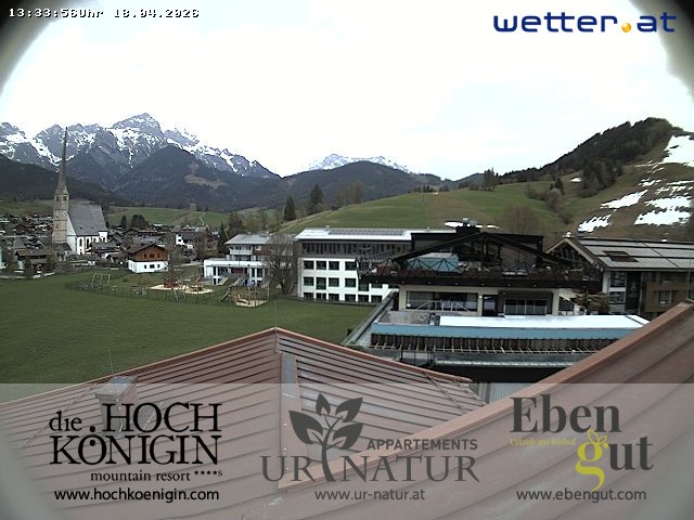 Archived image Webcam Maria Alm - View Hotel Hochkönigin